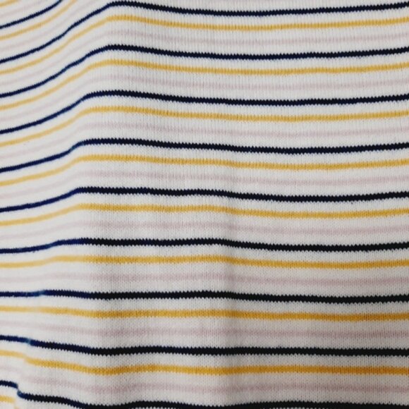 GAP 100% Cotton Fine Kit Crewneck Sweater Stripe Novelty XOXO Embroidery Sz M - Picture 9 of 16